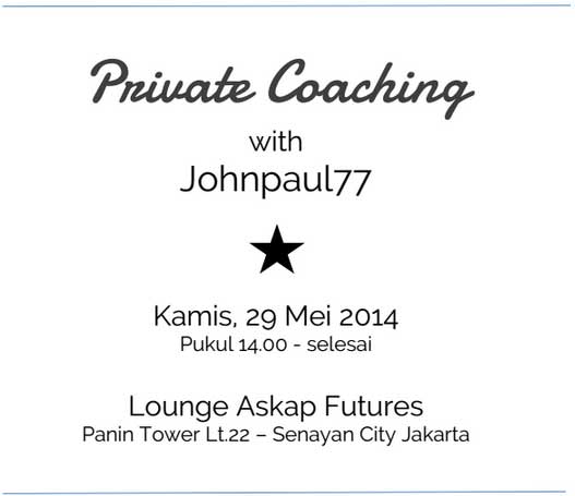 Special Event : Private Coaching with Johnpaul77